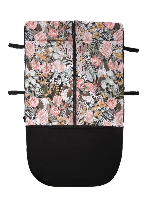 Jarná/Jesenná nepadacia deka ZIBIE Black + Poppy