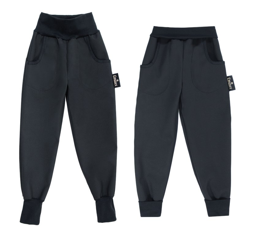 Dětské Soft kalhoty Black - Velikost: 110 - 116