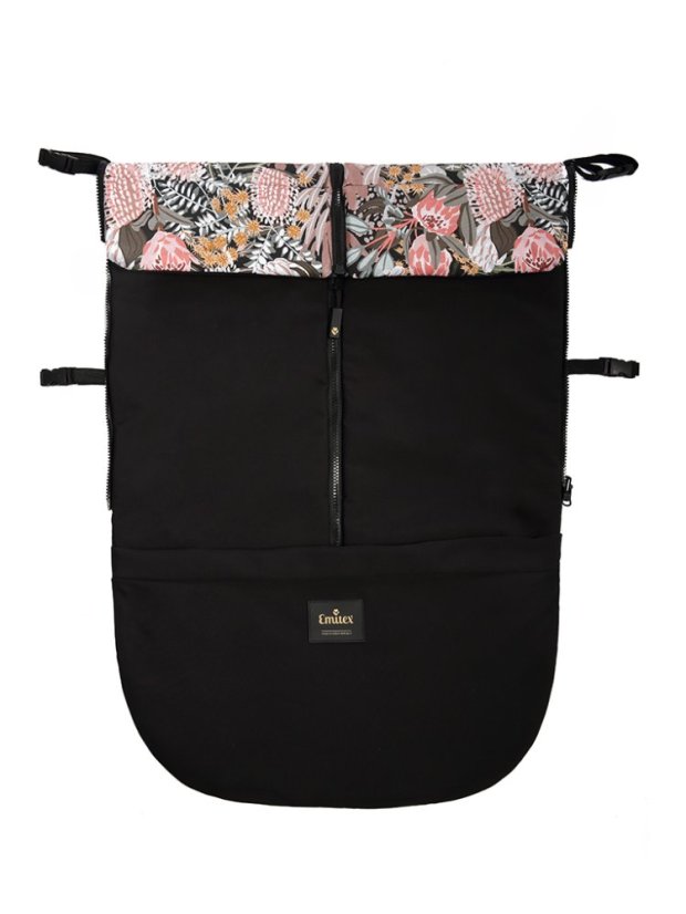 Jarná/Jesenná nepadacia deka ZIBIE Black + Poppy