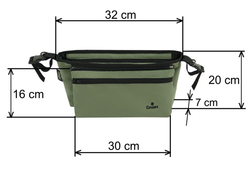 Organizér Simple Khaki S