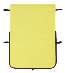 Nepadací deka černá +  fleece žlutá
