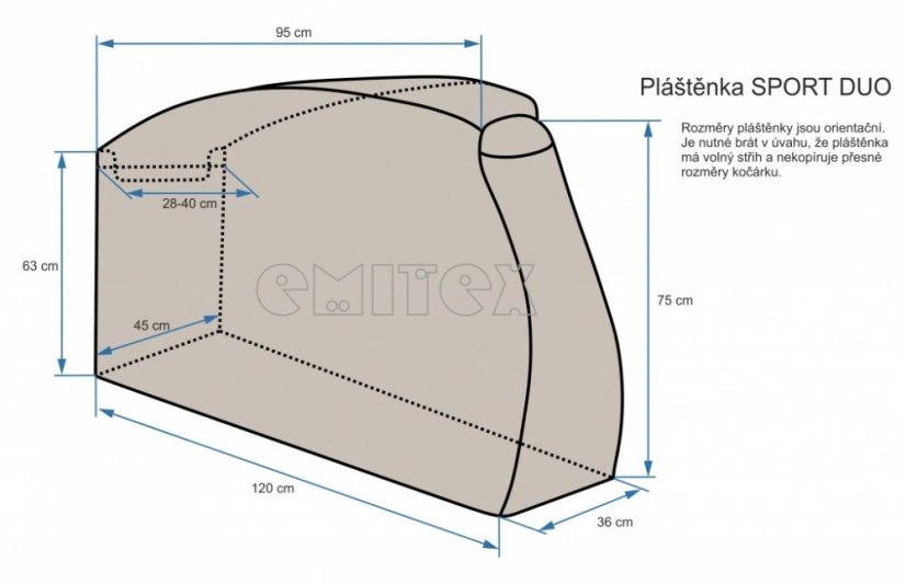 Pláštěnka na kočárek pro dvojčata SPORT DUO