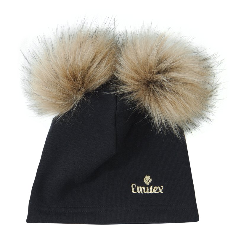 Čepice TEDDY Warm Black - Velikost: S
