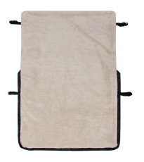 Nepadací deka černá + velvet béžová