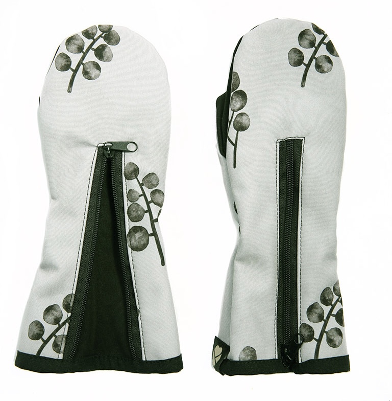 Dětské rukavice Soft Grey Blooms - Velikost: M