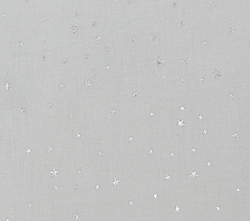 Novorozenecký fusak MUŠELÍN - světle šedá + hvězdy