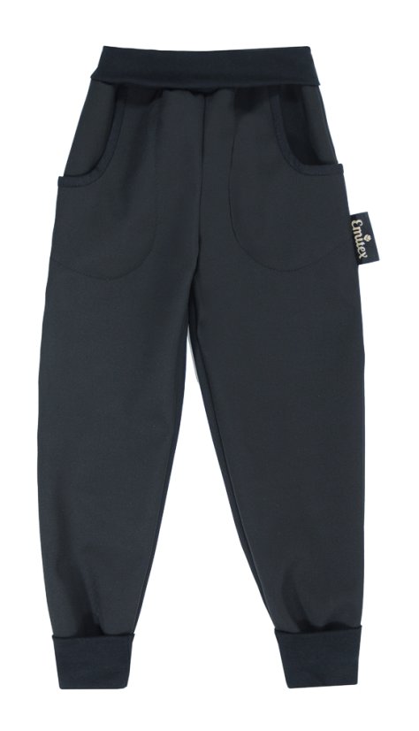 Dětské Soft kalhoty Black - Velikost: 110 - 116